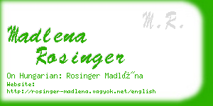 madlena rosinger business card